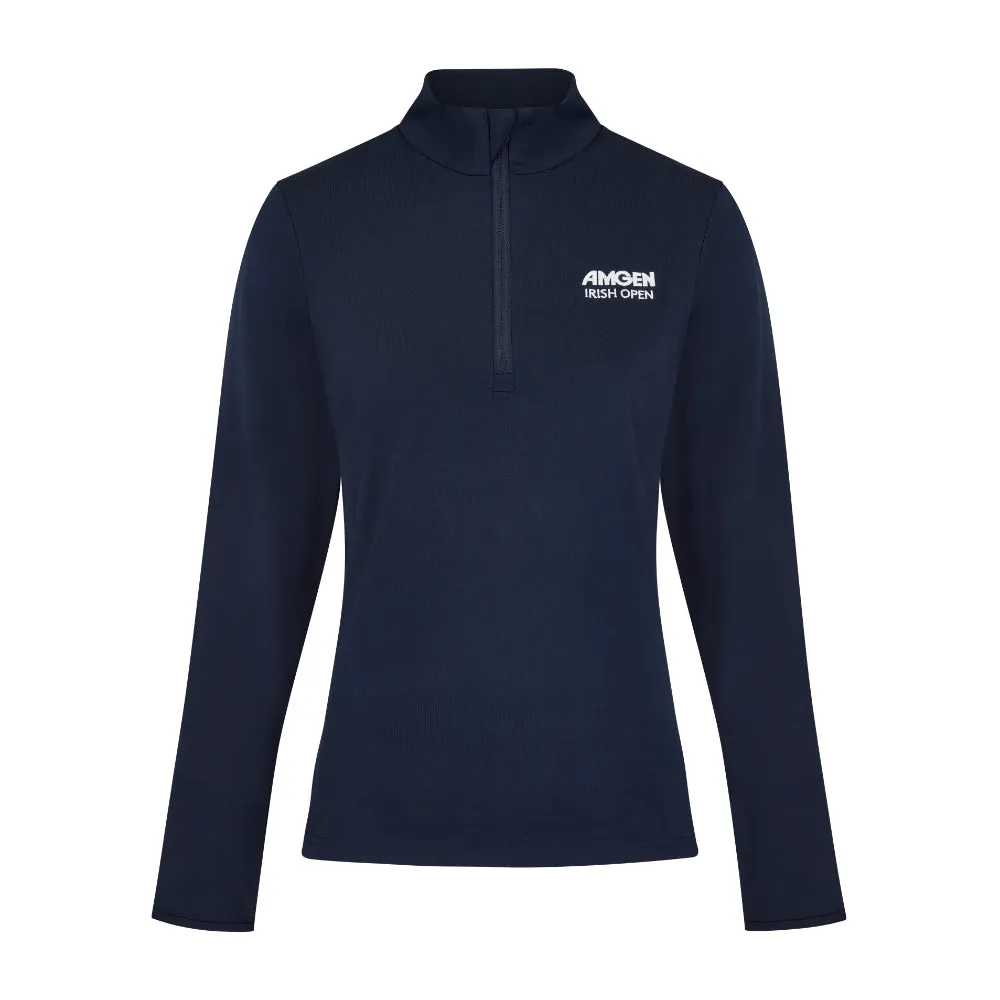 Amgen Irish Open Women's Navy 1/4 Zip Mid Layer