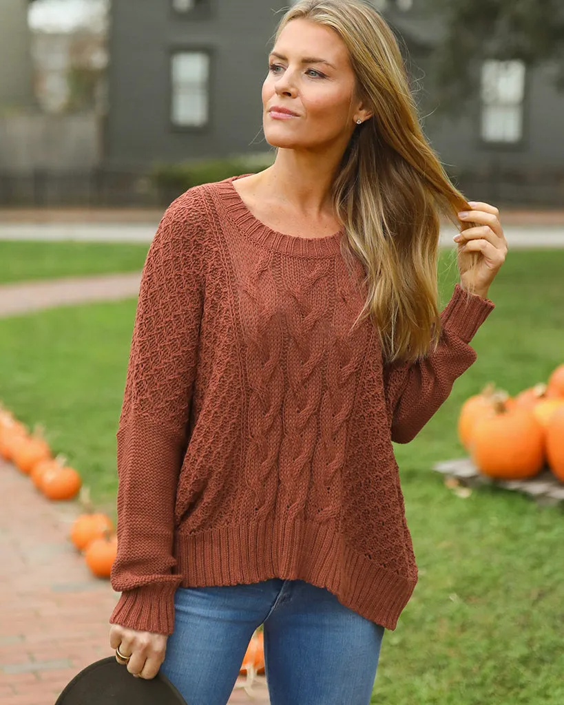 AUTUMN CABLE CREW COTTON