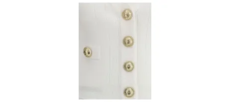 BALMAIN white cropped v-neck CARDIGAN