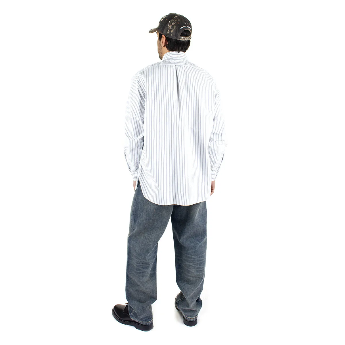 Button Down L/S Striped Wind Shirt