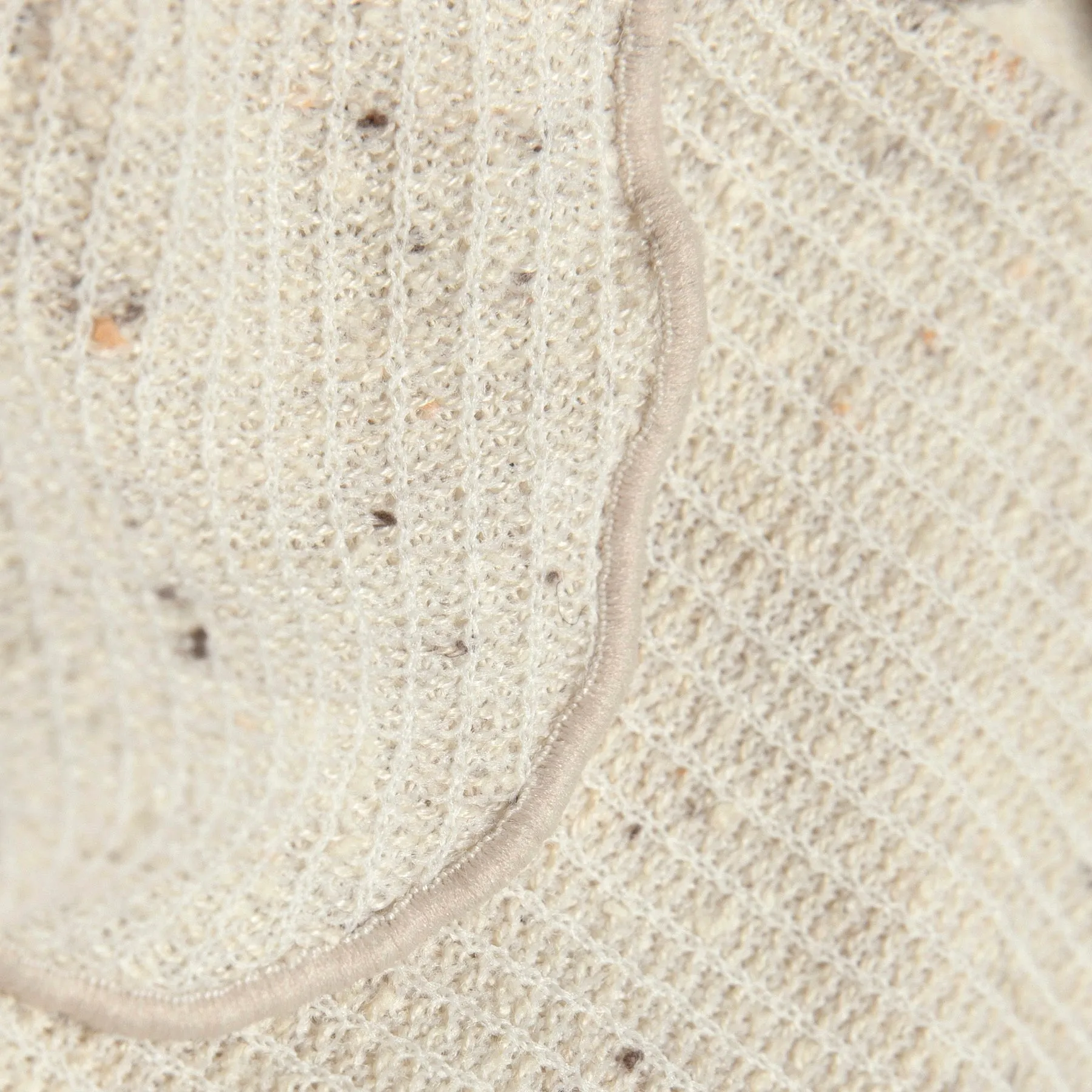 Fine Guage Tweed Yarn Thermal Knit Peplum Blouse