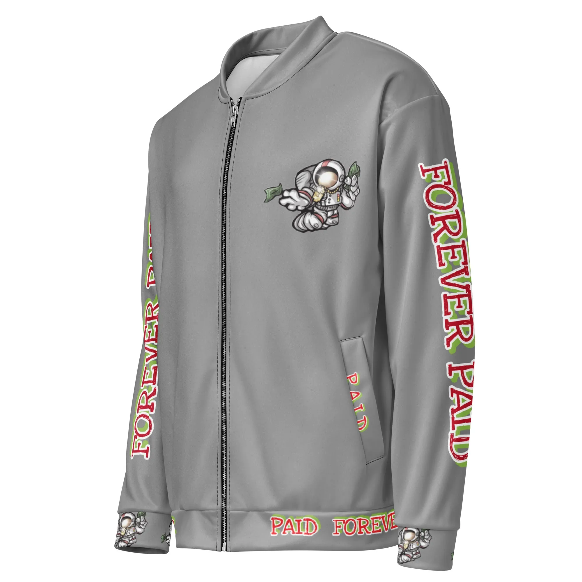 FOREVER PAID GREY Unisex Bomber Jacket