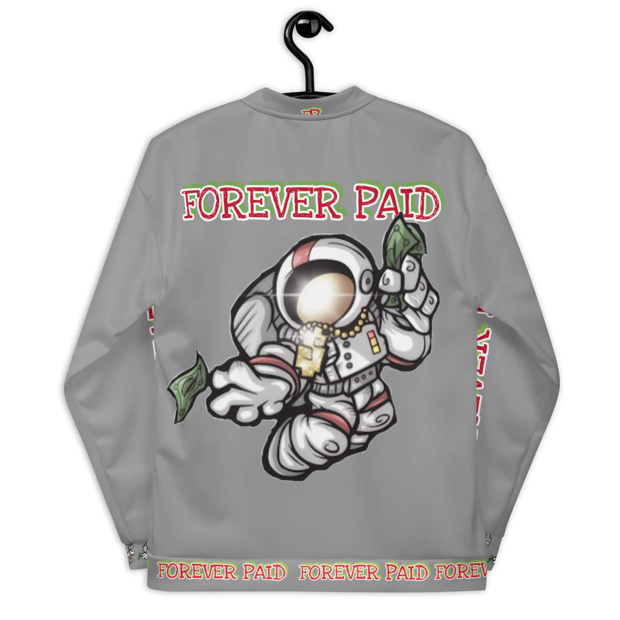 FOREVER PAID GREY Unisex Bomber Jacket