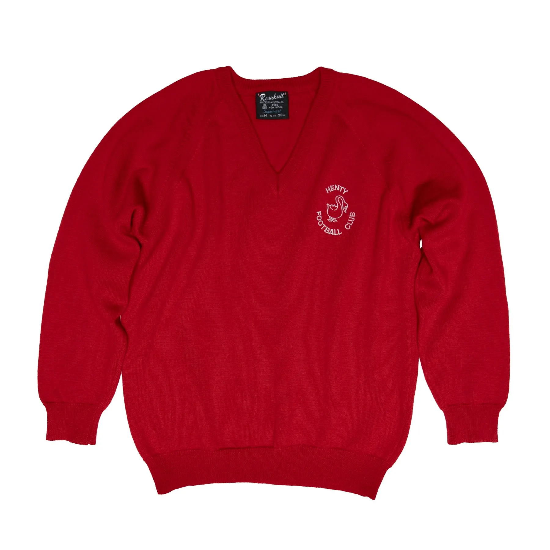 Henty Netball Club Ladder Stitch Raglan V Neck Pullover