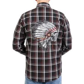 Hot Leathers Men's 'Headdress' Flannel Long Sleeve Shirt