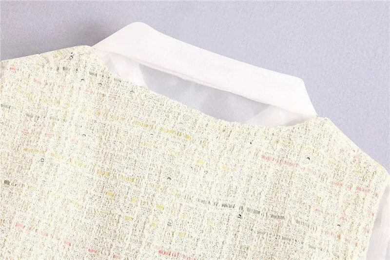 ORGANZA TWEED BLOUSE