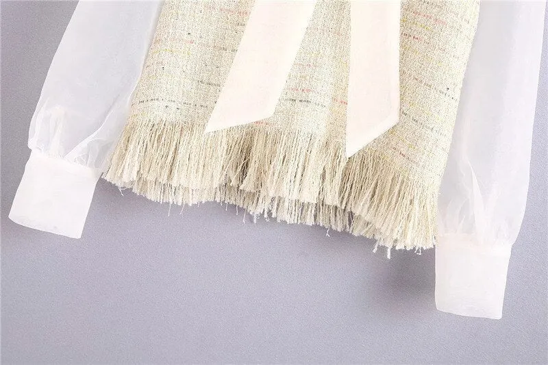 ORGANZA TWEED BLOUSE