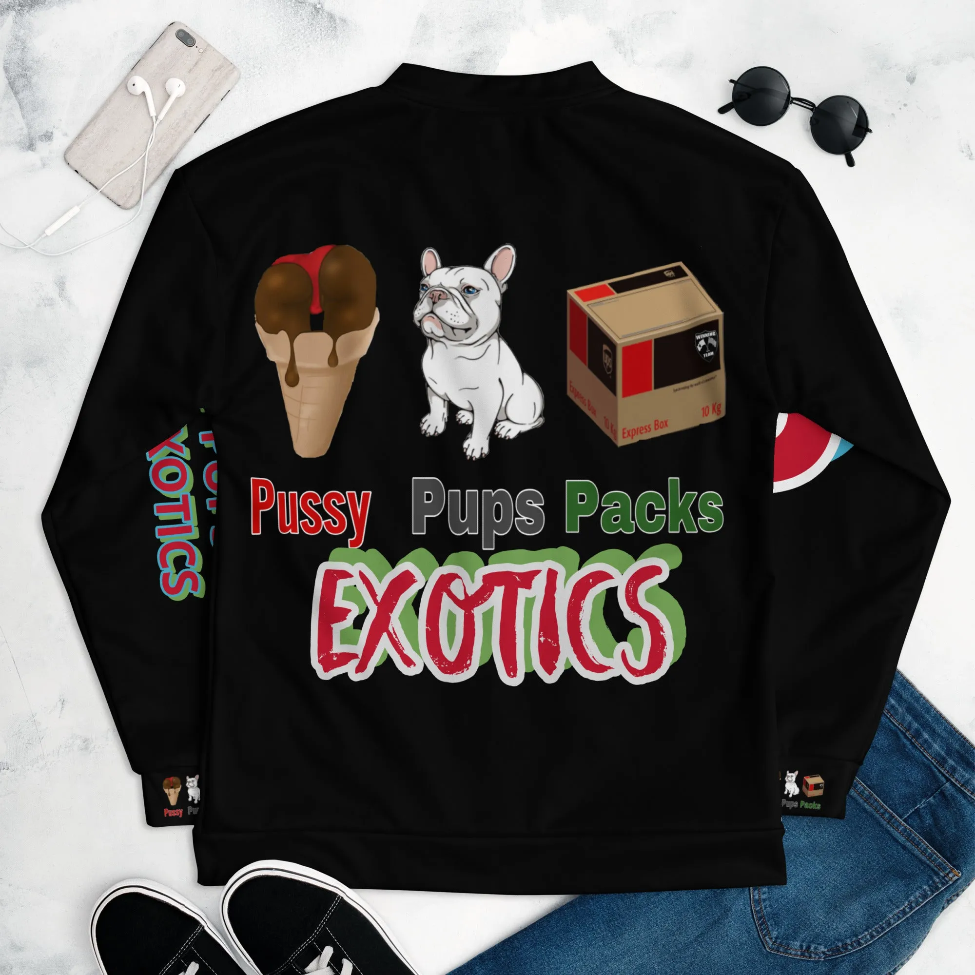 PPP BLACK Unisex Bomber Jacket