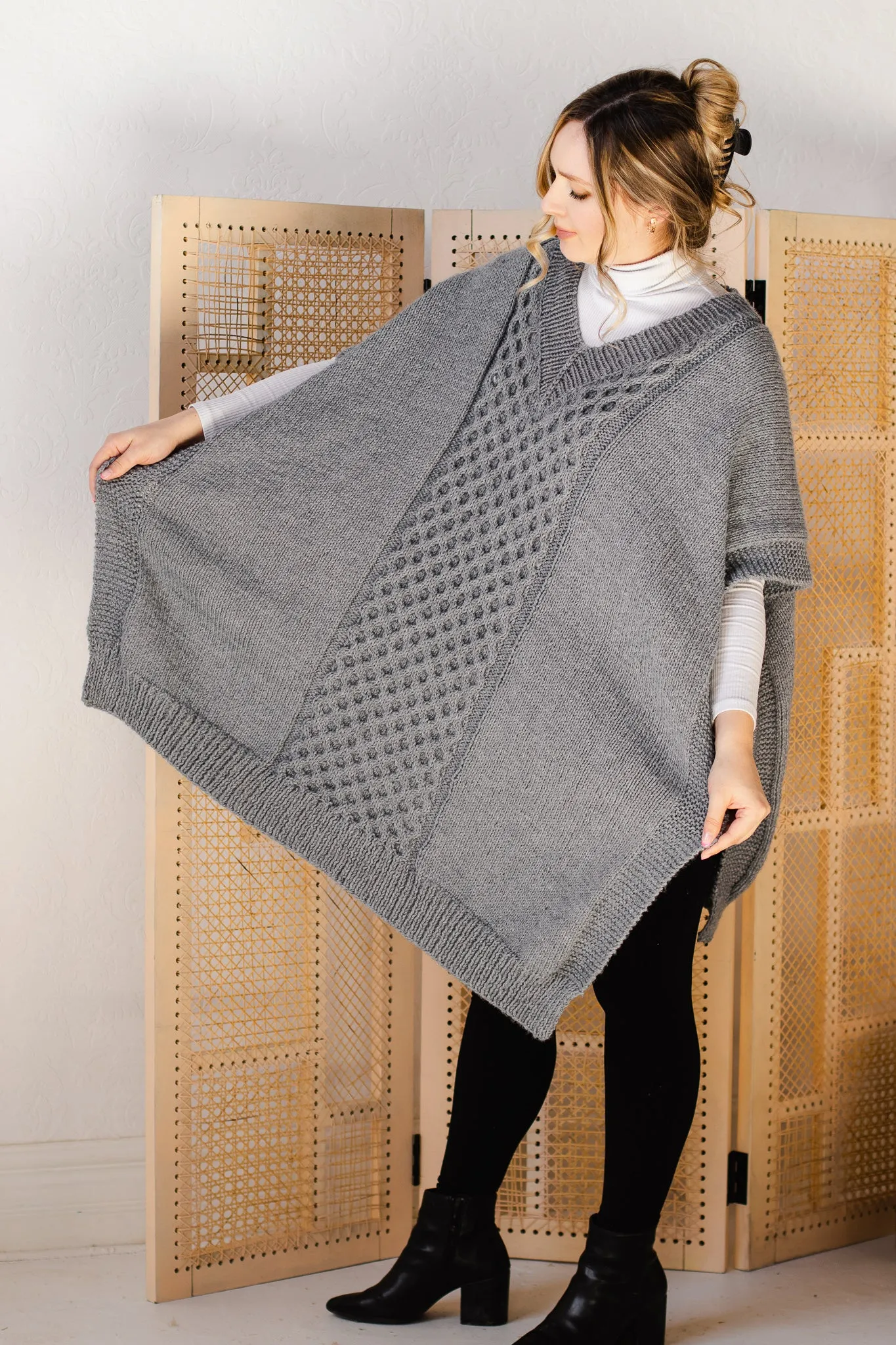 Quail Ridge Poncho Knitting Pattern