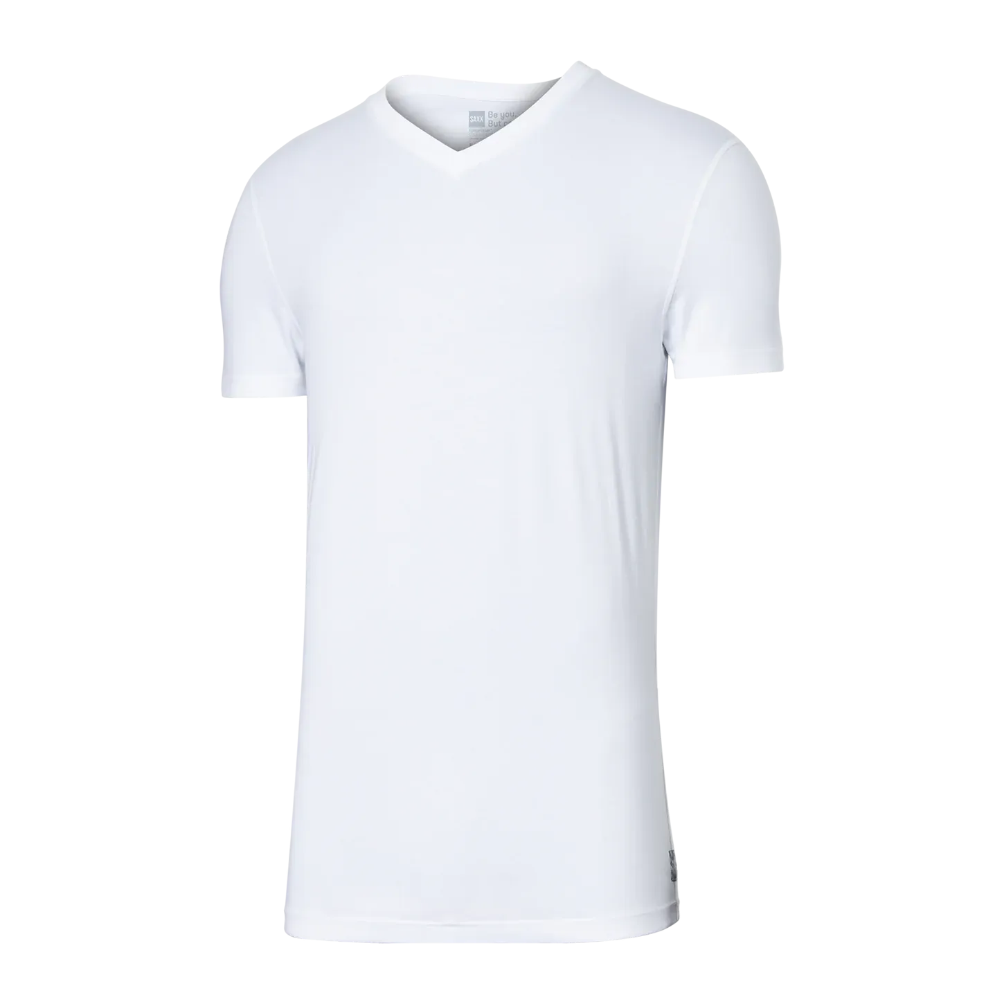 SAXX DropTemp Cooling Cotton Short Sleeve V-Neck White - SXSV44 WHI