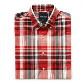 Washed Button Down Shirt - Edgewood Madras Plaid
